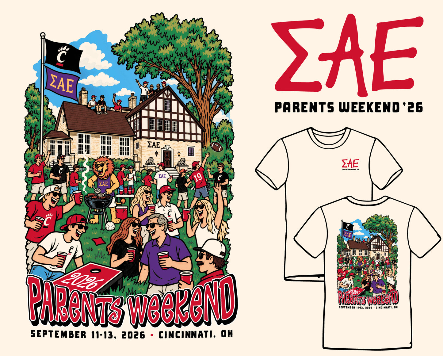 Cincy SAE Parents Weekend 2026 S/S Tee