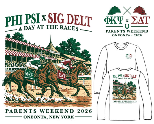 Oneonta Phi Psi x Sig Delt 2026 Parents Weekend L/S Tee