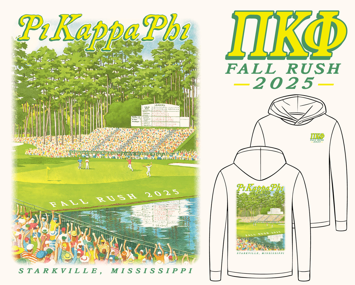 MS State Pi Kapp 2025 Fall Rush L/S Hooded Tee