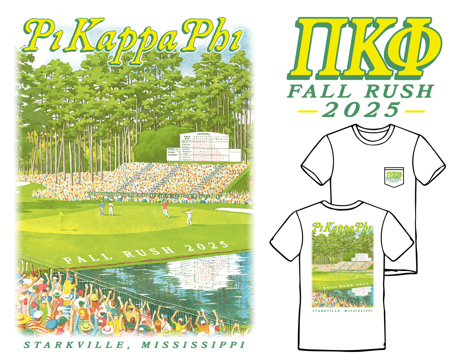 MS State Pi Kapp 2025 Fall Rush S/S Pocket Tee